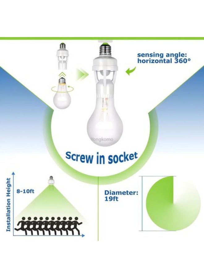 حامل مصباح بمستشعر حركة PIR وقاعدة E27 للاستخدام الداخلي مع ضبط الوقت والضوء ‎ - Image 4